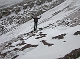 Ecuador Chimborazo 04-08 Jerome Ryan On The Thielman Glacier Beyond The Whymper Refuge Here is Jerome Ryan on the Thielman Glacier, 30 minutes beyond Whymper Refuge.